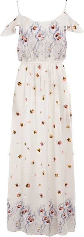 Sukienka Multu maxi na ramiączkach z dekoltem w kształcie litery v