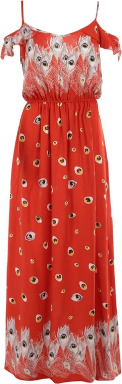 Sukienka Multu maxi z dekoltem w kształcie litery v