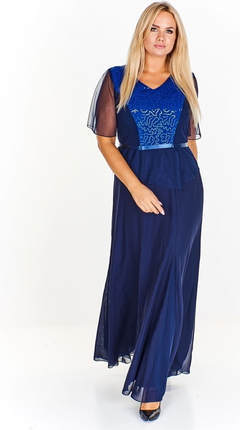 Sukienka N/A z dekoltem w kształcie litery v z krótkim rękawem maxi
