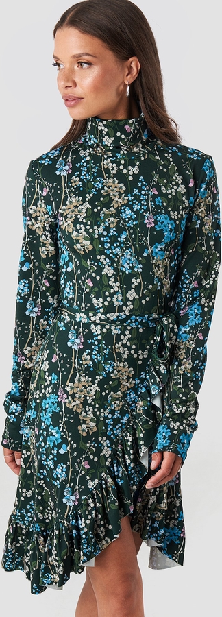 Sukienka NA-KD Trend koszulowa z golfem z tkaniny