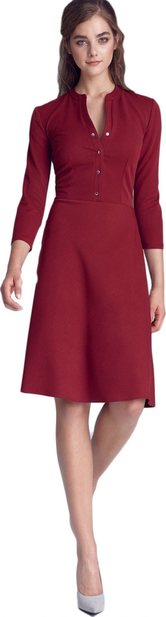 Sukienka Nife z dekoltem w kształcie litery v z długim rękawem