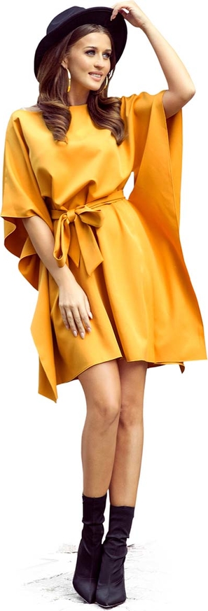 Sukienka NUMOCO oversize w stylu casual z okrągłym dekoltem