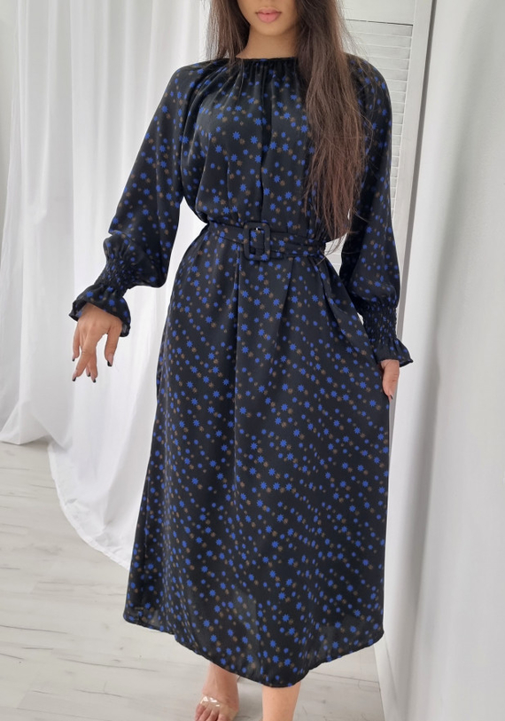 Sukienka Ottanta w stylu casual maxi z długim rękawem