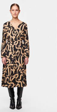 Sukienka Pieces koszulowa midi z dekoltem w kształcie litery v