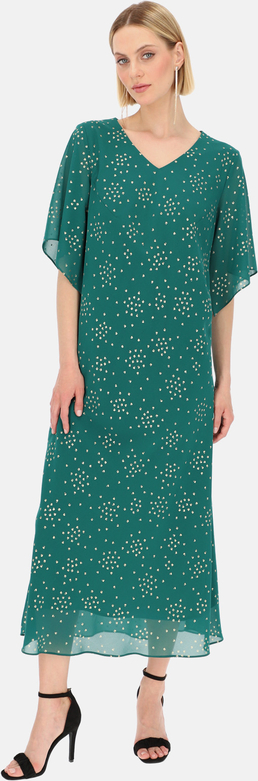 Sukienka POTIS & VERSO w stylu casual z tkaniny z dekoltem w kształcie litery v