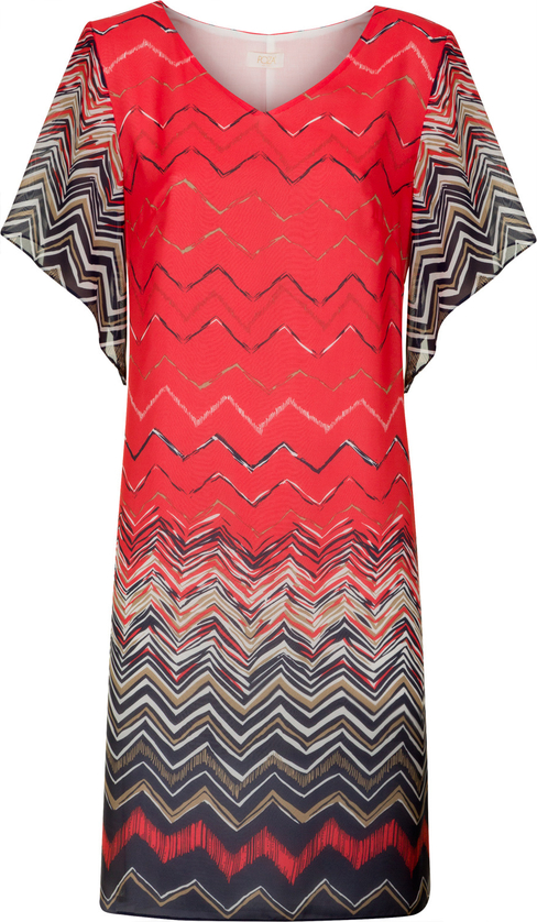Sukienka Poza z dekoltem w kształcie litery v z tkaniny mini
