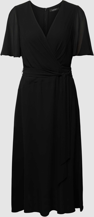Sukienka Ralph Lauren z dekoltem w kształcie litery v midi kopertowa