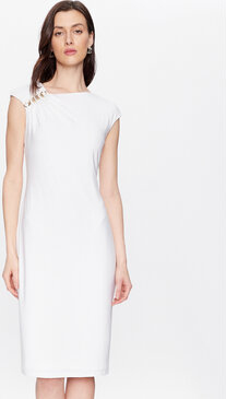 Sukienka Ralph Lauren z krótkim rękawem mini z okrągłym dekoltem