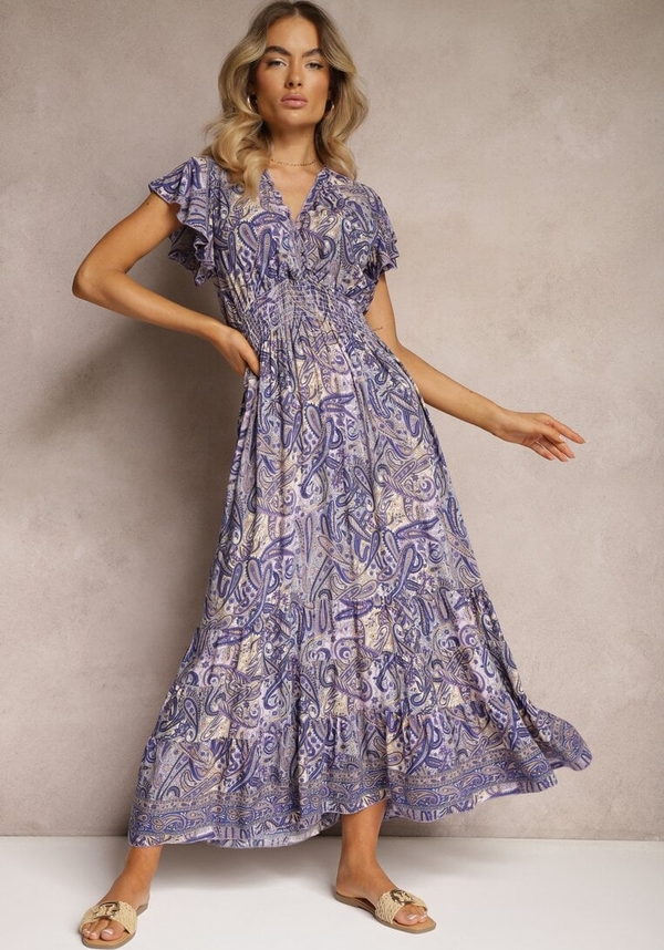 Sukienka Renee kopertowa z dekoltem w kształcie litery v maxi