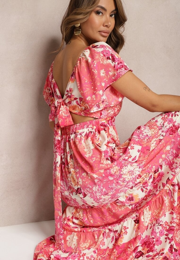 Sukienka Renee maxi z dekoltem w kształcie litery v w stylu boho