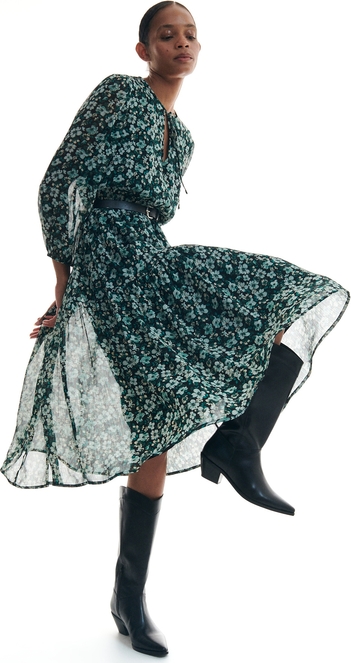 Sukienka Reserved w stylu casual z dekoltem w kształcie litery v midi