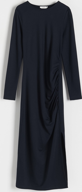 Sukienka Reserved w stylu casual z okrągłym dekoltem z długim rękawem