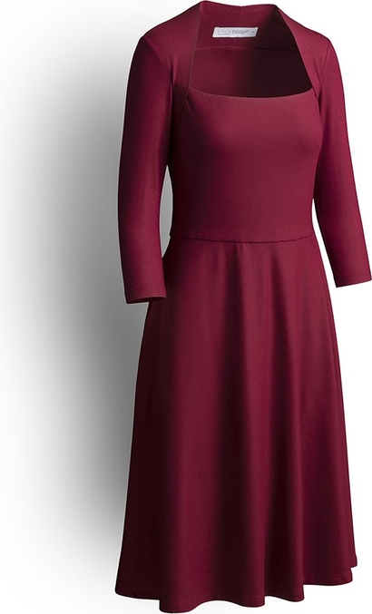 Sukienka RISK made in warsaw rozkloszowana ze skóry ekologicznej