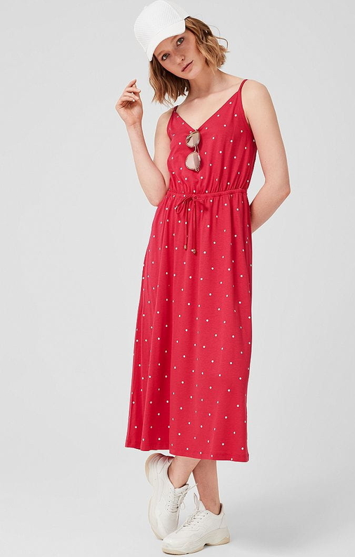 Sukienka S.Oliver prosta z dekoltem w kształcie litery v w stylu casual
