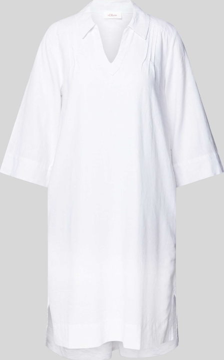Sukienka S.Oliver z dekoltem w kształcie litery v koszulowa w stylu casual