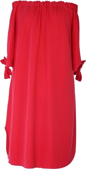 Sukienka Sklep XL-ka z długim rękawem