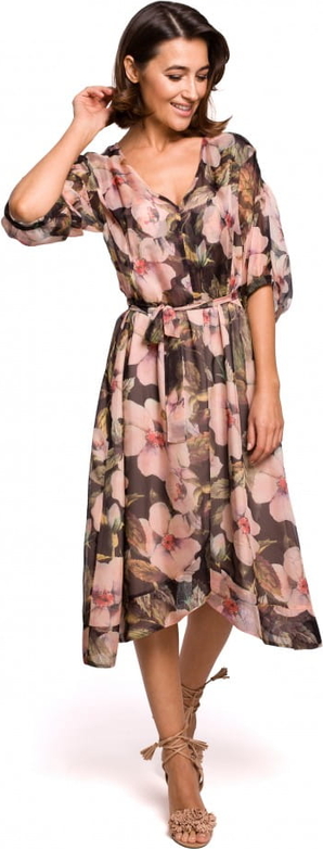 Sukienka Style w stylu casual z długim rękawem z dekoltem w kształcie litery v