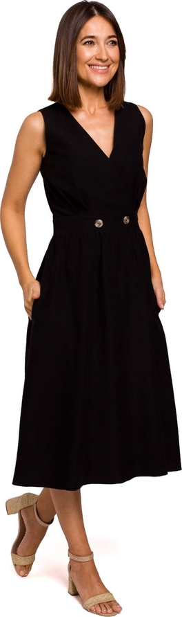 Sukienka Style z tkaniny z dekoltem w kształcie litery v