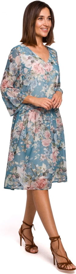 Sukienka Stylove z szyfonu z dekoltem w kształcie litery v w stylu casual
