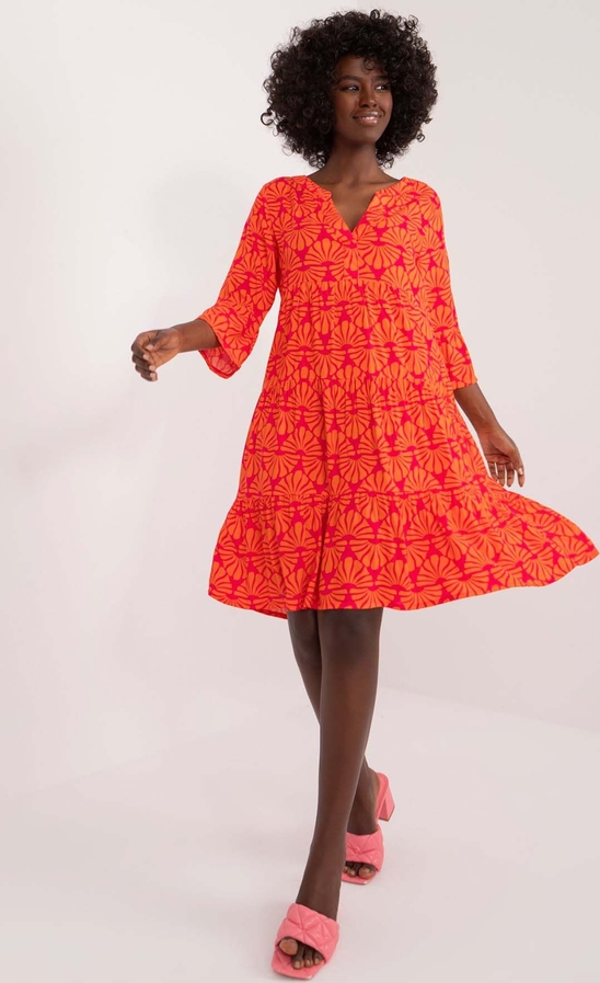 Sukienka SUBLEVEL w stylu casual z długim rękawem z dekoltem w kształcie litery v