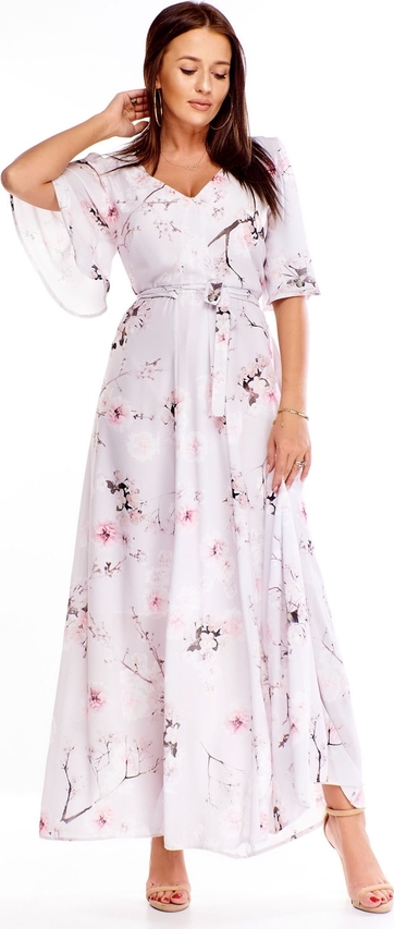 Sukienka TAGLESS maxi z dekoltem w kształcie litery v