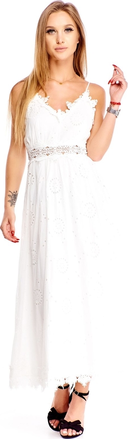 Sukienka TAGLESS z dekoltem w kształcie litery v na ramiączkach