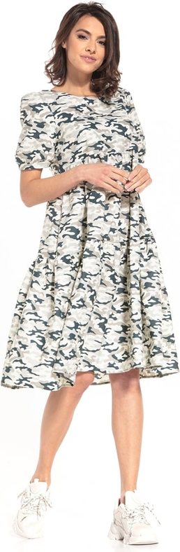 Sukienka Tessita z bawełny midi z okrągłym dekoltem