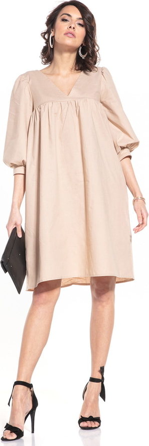 Sukienka Tessita z okrągłym dekoltem z bawełny w stylu casual