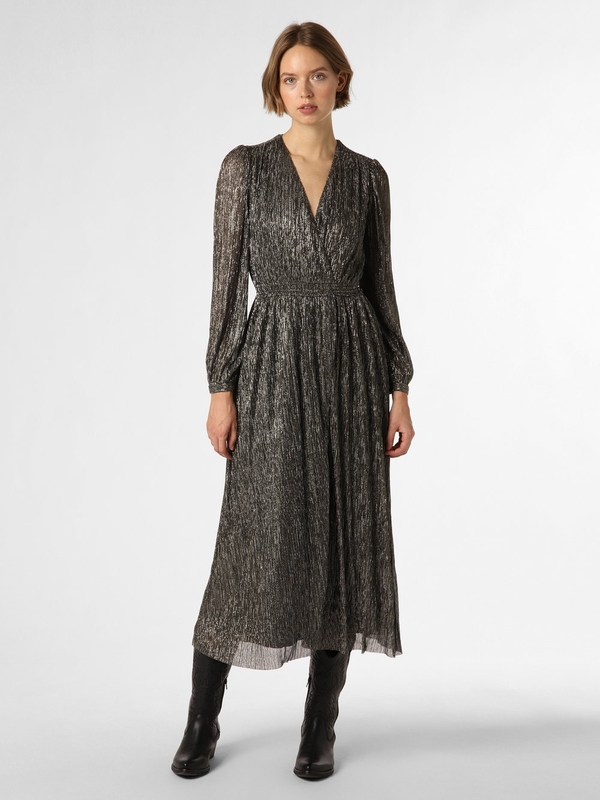 Sukienka The Kooples z długim rękawem w stylu casual z dekoltem w kształcie litery v