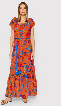 Sukienka Twinset trapezowa maxi z dekoltem w kształcie litery v