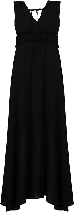 Sukienka ubierzsie.com z tkaniny maxi z dekoltem w kształcie litery v