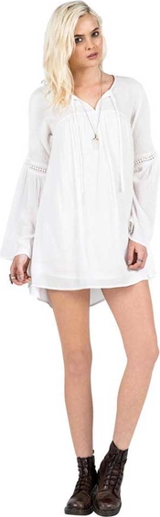Sukienka Volcom z długim rękawem mini koszulowa