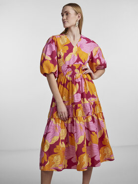 Sukienka YAS z dekoltem w kształcie litery v z krótkim rękawem w stylu casual