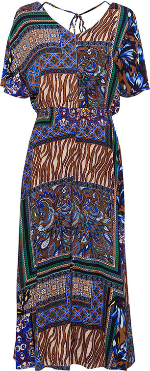 Sukienka Zero w stylu casual z dekoltem w kształcie litery v z krótkim rękawem