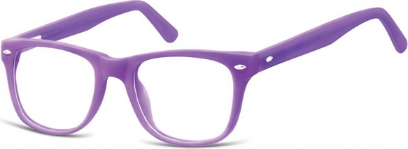 Sunoptic Okulary dziecięce zerówki Nerdy AK48D fioletowe