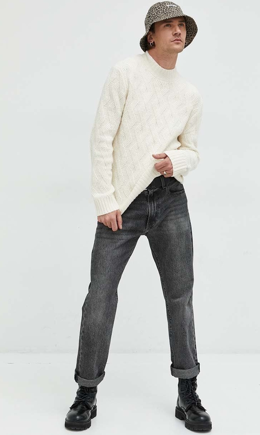 Sweter Abercrombie & Fitch z okrągłym dekoltem w stylu casual