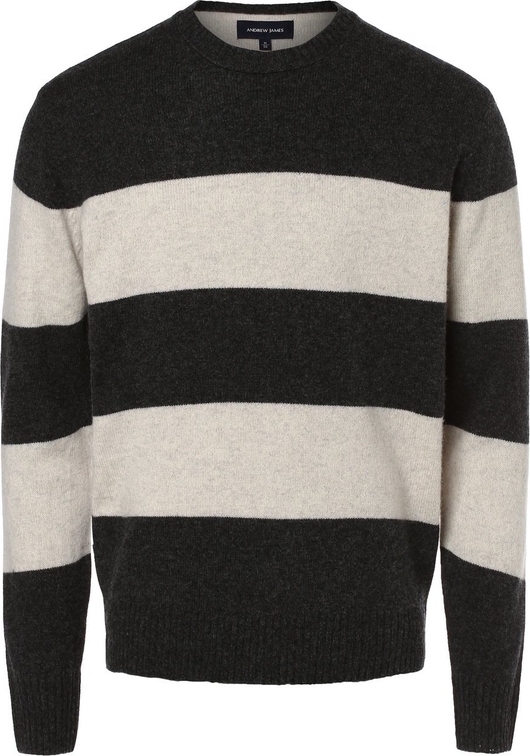Sweter Andrew James z okrągłym dekoltem z wełny w młodzieżowym stylu