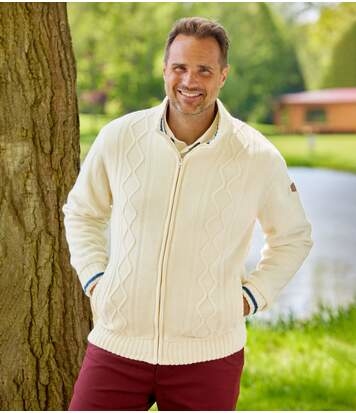 Sweter Atlas For Men z dżerseju w stylu casual z okrągłym dekoltem