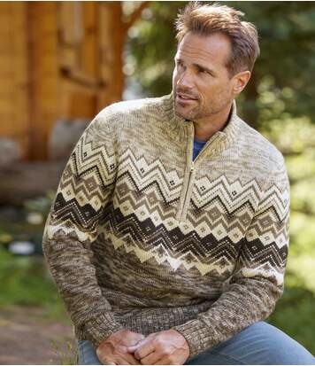 Sweter Atlas For Men z żakardu
