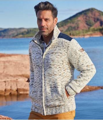 Sweter Atlas For Men z zamszu