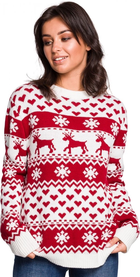 Sweter Be Knit w bożonarodzeniowy wzór