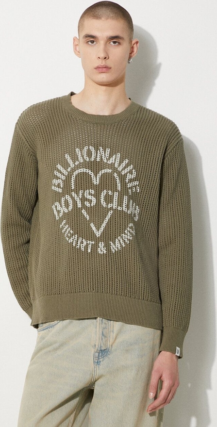 Sweter Billionaire Boys Club z okrągłym dekoltem z bawełny