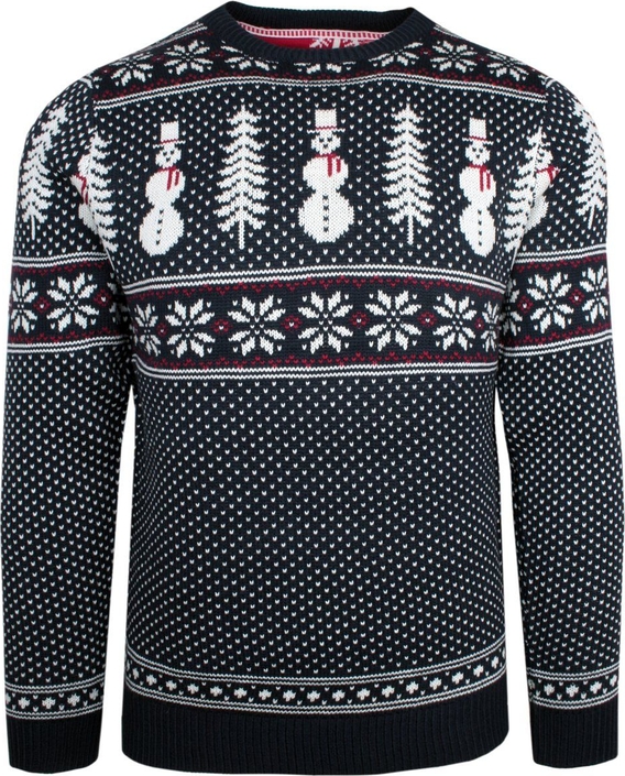 Sweter Brave Soul w bożonarodzeniowy wzór w młodzieżowym stylu z okrągłym dekoltem