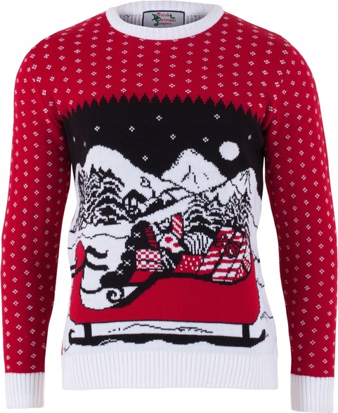 Sweter British Christmas Jumpers w młodzieżowym stylu w bożonarodzeniowy wzór