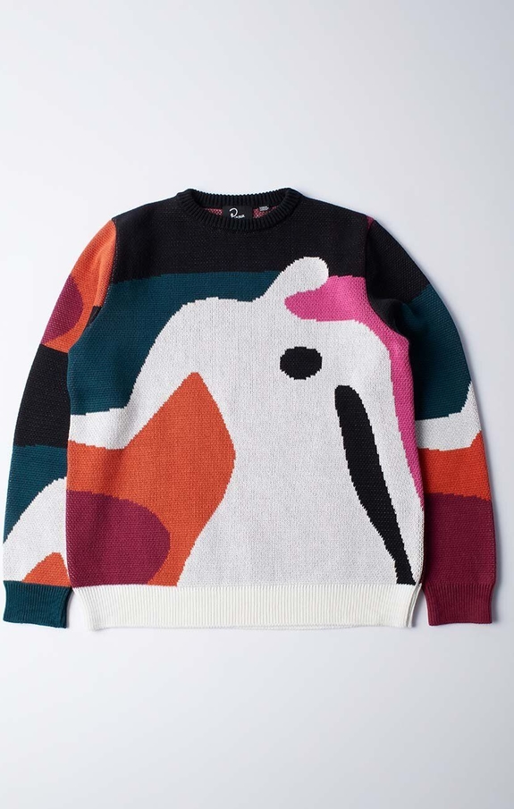 Sweter By Parra w młodzieżowym stylu z bawełny z okrągłym dekoltem