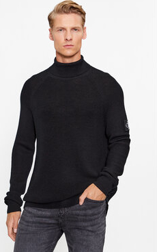 Sweter Calvin Klein w stylu casual z golfem
