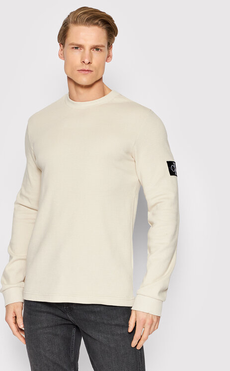 Sweter Calvin Klein w stylu casual z okrągłym dekoltem