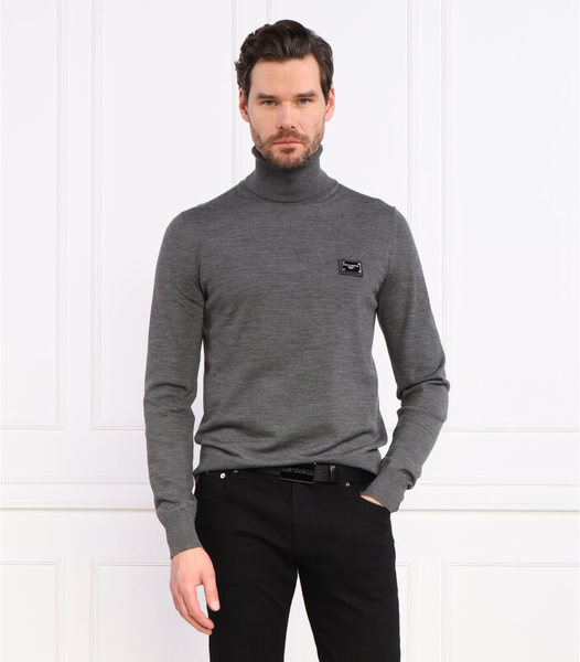 Sweter Dolce Gabbana z wełny z golfem