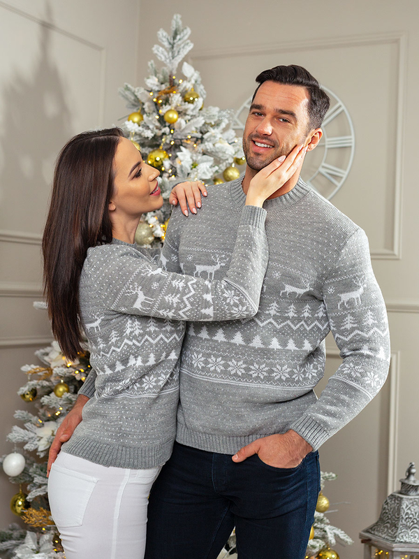 Sweter ESCOLI w bożonarodzeniowy wzór w stylu casual