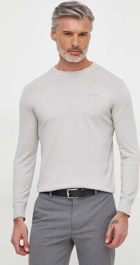 Sweter Guess z okrągłym dekoltem w stylu casual